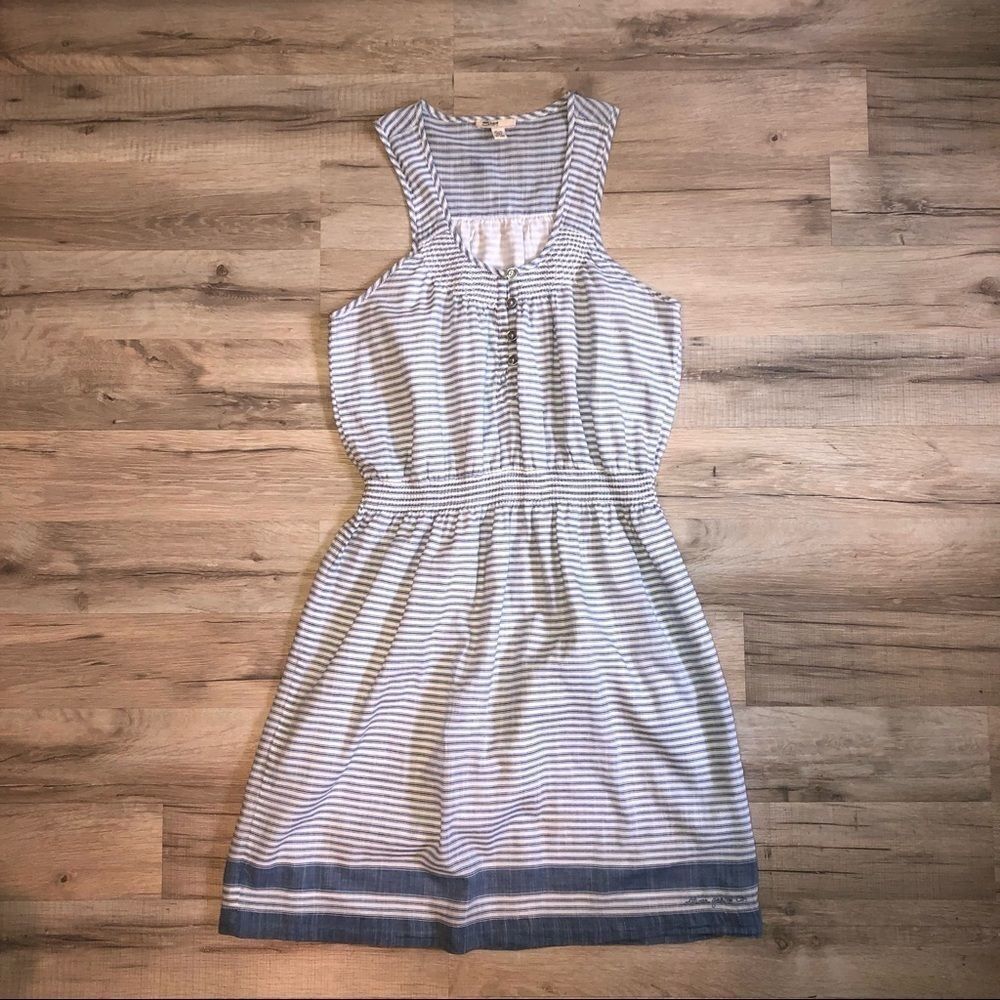Silver Jeans Blue & White Striped Dress Size XL